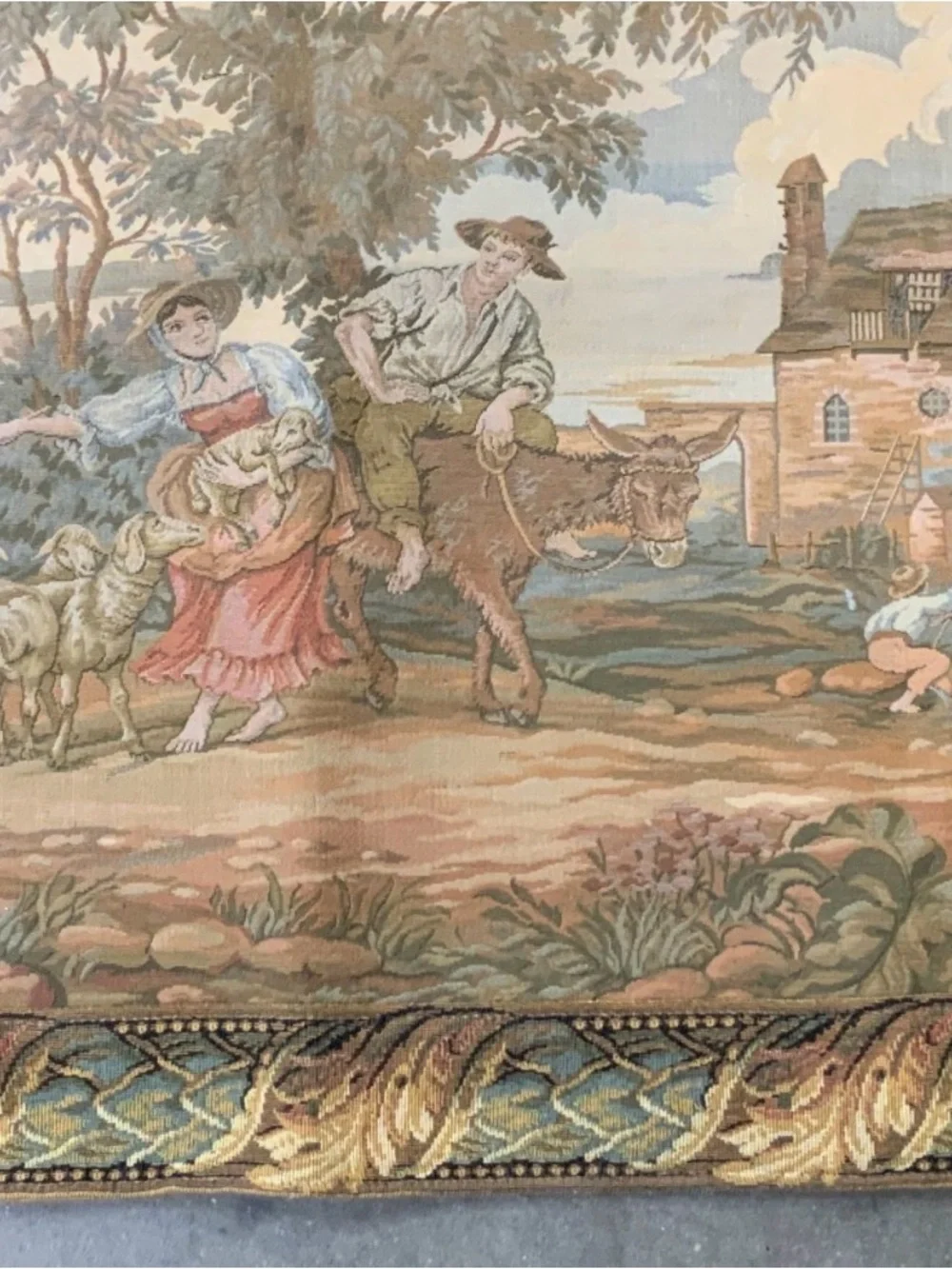 Vintage French Style Pastoral Wall Tapestry